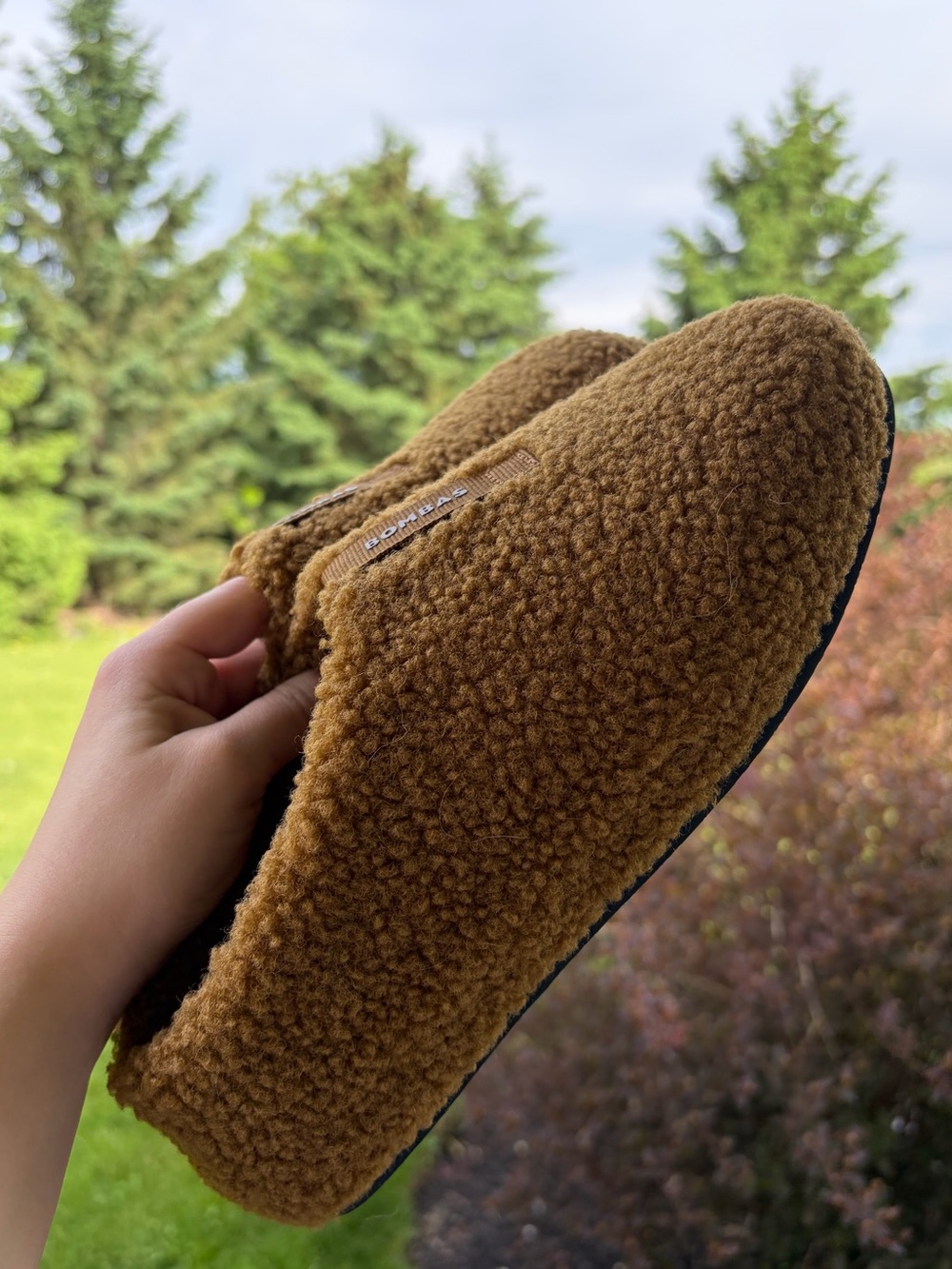 Bombas Sunday Slippers Sherpa teddy fleece shoes NWOT 7 - Picture 4 of 8